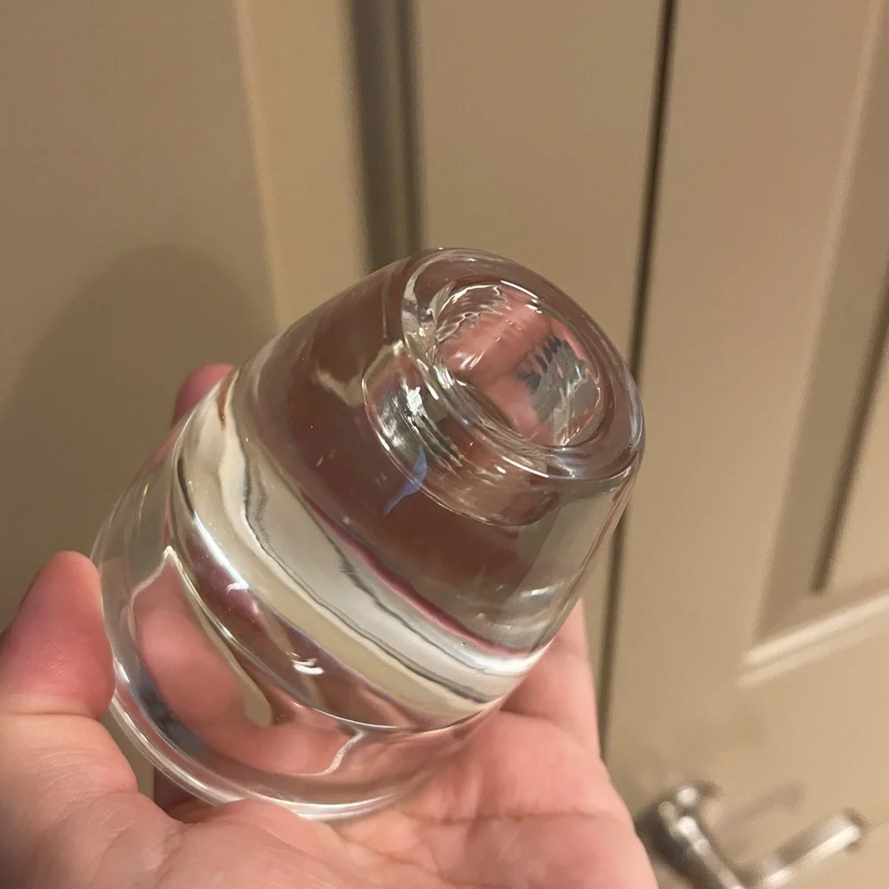 Glass candle holder